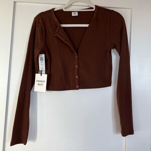 Sunday Best Chocolate Button-Down Women's Shirt